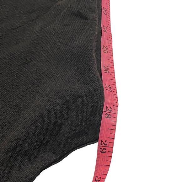 Everlane Women's Black Wide-Leg Ankle Work Pants Size L with Drawstring Closure - Picture 4 of 16